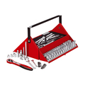 Teng Tools TC187 187 Piece Mega Rosso Mechanics Tool Kit TC187